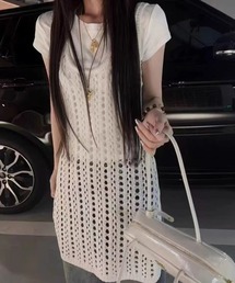 HALEY PESCA/メッシュ　タンクトップ　ワンピース
