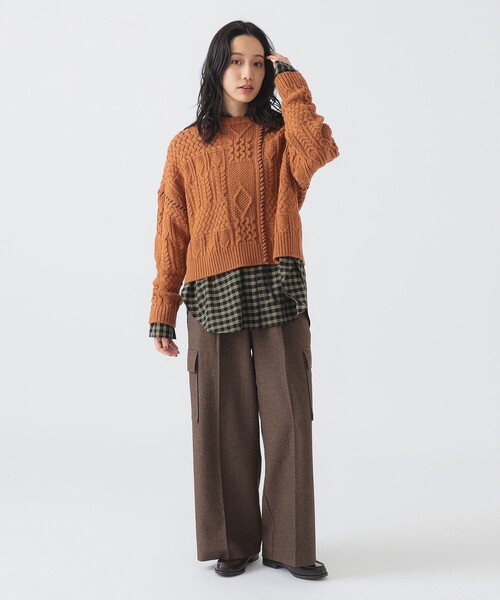 アラン ステッチ ニット (手洗い可)（ニット/セーター）｜B:MING by