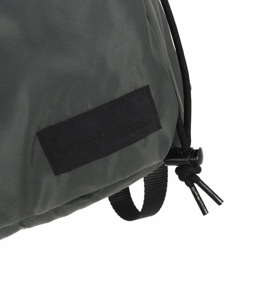 ADAM PATEK（アダムパテック）の「《ADAMPATEK》double pockets drawstring backpack/ダブルポケットバックパック(AP2519035)（バックパック/リュック・レディース・ブラック/グレー・FREE）」の10枚目の写真