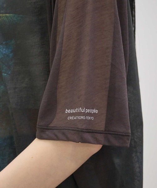 beautiful people(ビューティフルピープル)の「【beautiful people/ビューティフルピープル】jurassic world sheer jersey big T/ジュラシックワールドシアージャージービッグTシャツ/シアートップス(Tシャツ/カットソー・レディース・グレー/ブルー・38)」の17枚目の写真