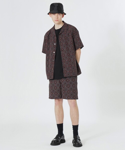 LOVELESS(ラブレス)の「オーナメントプリントショートスリーブシャツ(シャツ/ブラウス・メンズ・グリーン系その他/ブラック/ブルー・M/L)」の5枚目の写真