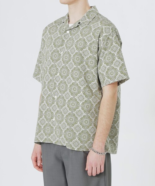 LOVELESS(ラブレス)の「オーナメントプリントショートスリーブシャツ(シャツ/ブラウス・メンズ・グリーン系その他/ブラック/ブルー・M/L)」の9枚目の写真