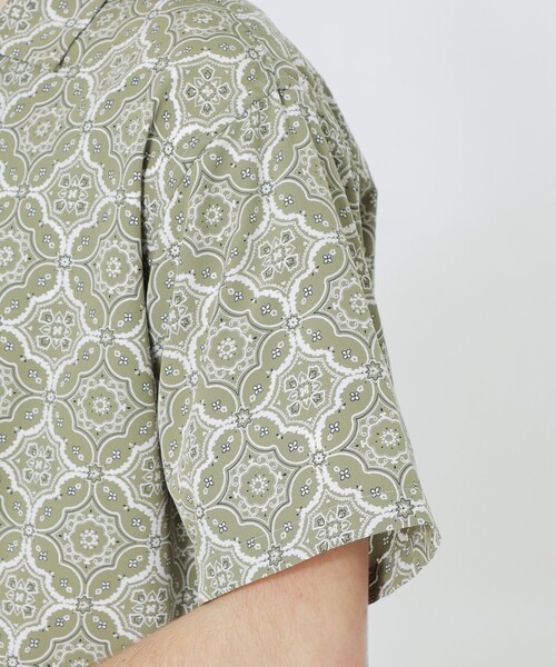 LOVELESS(ラブレス)の「オーナメントプリントショートスリーブシャツ(シャツ/ブラウス・メンズ・グリーン系その他/ブラック/ブルー・M/L)」の11枚目の写真