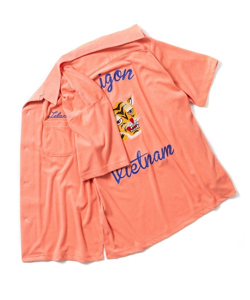 Moolah Stage Bowling SHIRT ボーリングシャツ セール】【HOUSTON】PILE BOWLING SHIRT パイルボーリングシャツ