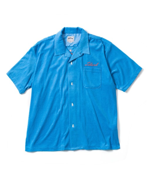 HOUSTON(ヒューストン)の「【HOUSTON】PILE BOWLING SHIRT パイルボーリングシャツ(シャツ/ブラウス・メンズ・ブラック/ピンク/ブルー・M/L/XL)」の4枚目の写真
