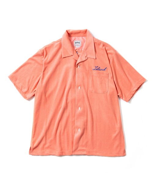 HOUSTON(ヒューストン)の「【HOUSTON】PILE BOWLING SHIRT パイルボーリングシャツ(シャツ/ブラウス・メンズ・ブラック/ピンク/ブルー・M/L/XL)」の6枚目の写真