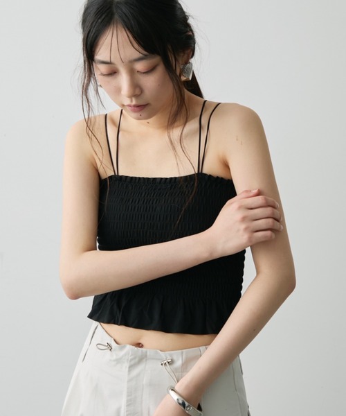 セール】カップinシャーリングベアトップ（キャミソール