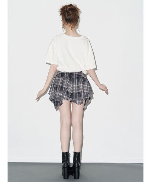 EVRIS（エヴリス）の「アシンメトリーランダムチェックミニスカート（スカート・レディース・ブラウン/ブラック・SMALL/MEDIUM）」の9枚目の写真