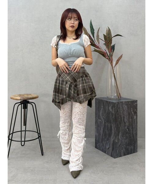 EVRIS（エヴリス）の「アシンメトリーランダムチェックミニスカート（スカート・レディース・ブラウン/ブラック・SMALL/MEDIUM）」の17枚目の写真