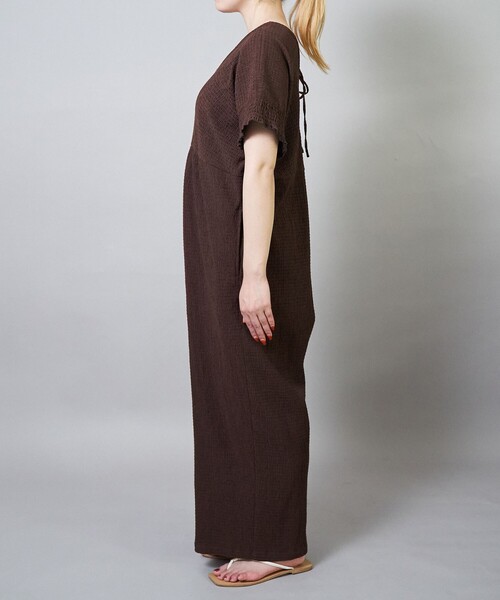 coen（コーエン）の「サッカーチェックオールインワンサロペット（サロペット/オーバーオール・レディース・ブラック/ネイビー/ブラウン・FREE）」の8枚目の写真