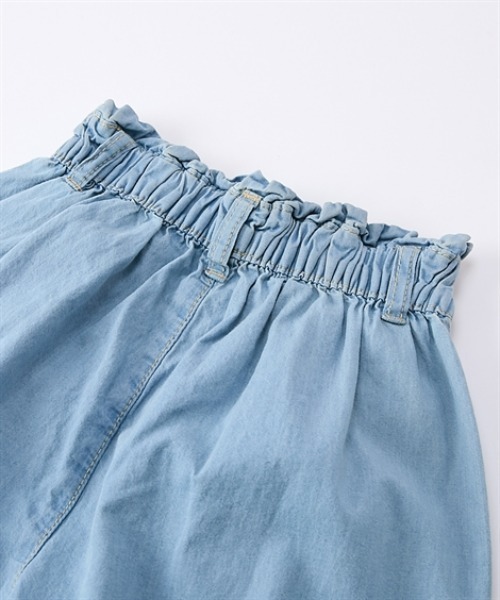 QUNTSTYLE（キュントスタイル）の「ハートボタン７分丈デニムパンツ<綿100%>（デニムパンツ・キッズ・ネイビー/サックスブルー・110/120/130/140/150/160）」の8枚目の写真