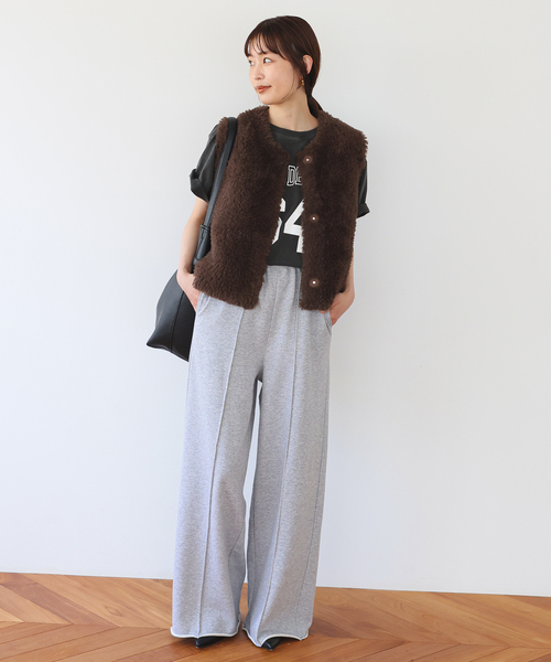 セール】フェイクファーニットベスト（ベスト）｜SLOBE IENA