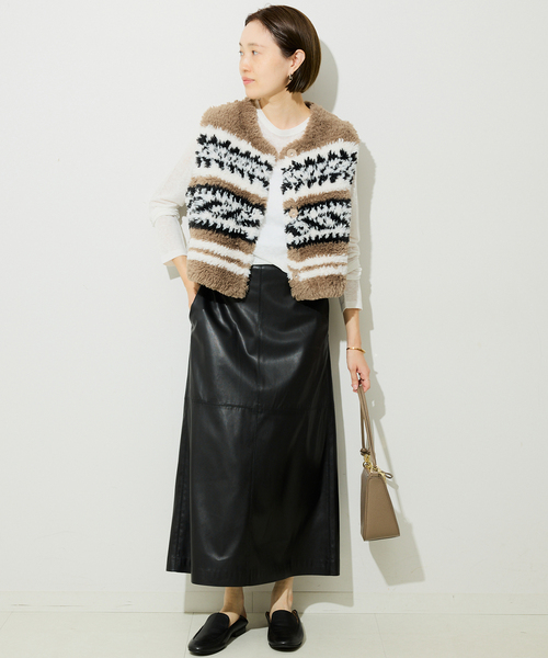 SLOBE IENA（スローブイエナ）の「フェイクファーニットベスト（ベスト・レディース・ブラウン/ベージュ・FREE）」の16枚目の写真