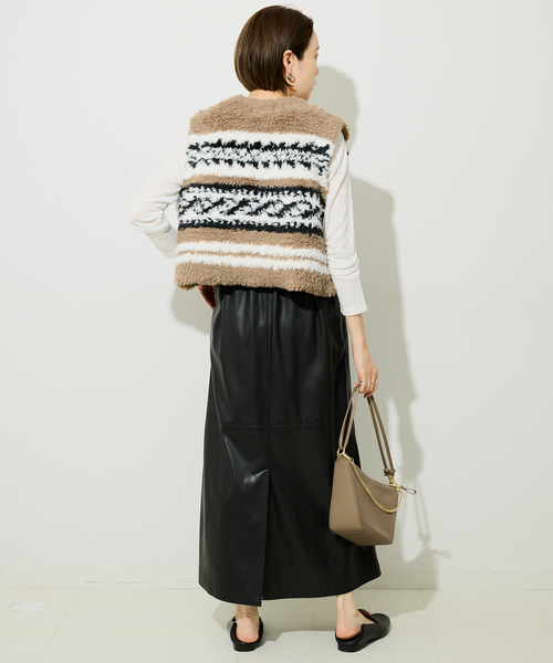 SLOBE IENA（スローブイエナ）の「フェイクファーニットベスト（ベスト・レディース・ブラウン/ベージュ・FREE）」の20枚目の写真