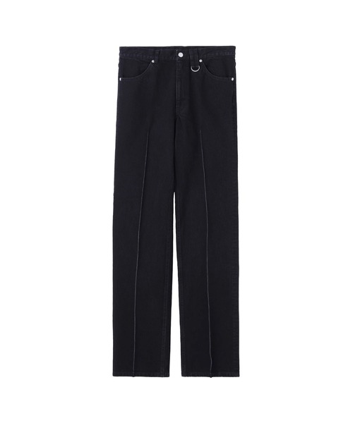 JOHN LAWRENCE SULLIVAN（ジョンローレンスサリバン）の「JOHN LAWRENCE SULLIVAN WASHED DENIM SEAM TUCK PANTS (2B005-0325-36)（デニムパンツ・メンズ・ブラック/インディゴブルー・48/46/44）」の4枚目の写真