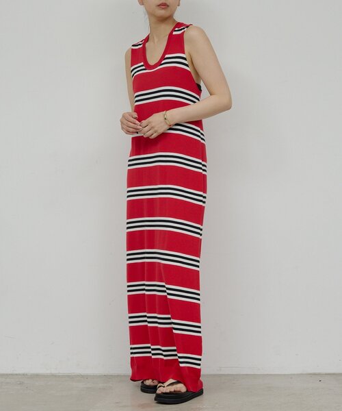 GALLARDAGALANTE（ガリャルダガランテ）の「【HERITANOVUM】バッククロスボーダーワンピース（ワンピース・レディース・ブラック/レッド・FREE）」の13枚目の写真