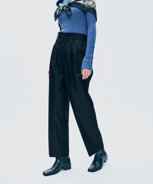 uncrave（アンクレイヴ）の「チノギャバジン ベーシックトラウザー（その他パンツ・レディース・ベージュ系/ネイビー系/ベージュ系1/ホワイト系・2/1/0）」の4枚目の写真