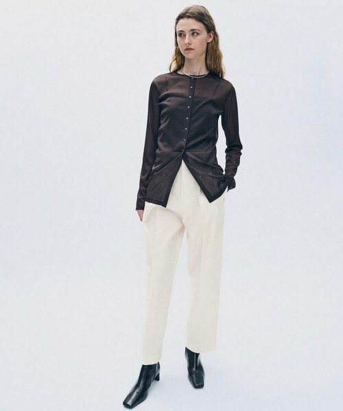 uncrave（アンクレイヴ）の「チノギャバジン ベーシックトラウザー（その他パンツ・レディース・ベージュ系/ネイビー系/ベージュ系1/ホワイト系・2/1/0）」の8枚目の写真