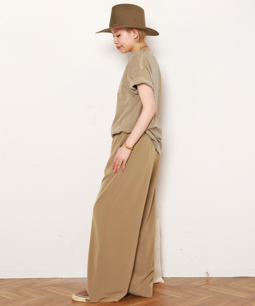 EVERYDAY I LIKE.（エヴリディアイライク）の「*Relax T-shirt（Tシャツ/カットソー・レディース・キャメル/カーキ/ベージュ・FREE）」の4枚目の写真