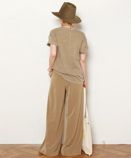 EVERYDAY I LIKE.（エヴリディアイライク）の「*Relax T-shirt（Tシャツ/カットソー・レディース・キャメル/カーキ/ベージュ・FREE）」の5枚目の写真