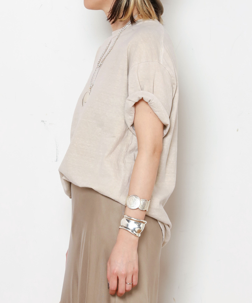 EVERYDAY I LIKE.（エヴリディアイライク）の「*Relax T-shirt（Tシャツ/カットソー・レディース・キャメル/カーキ/ベージュ・FREE）」の7枚目の写真