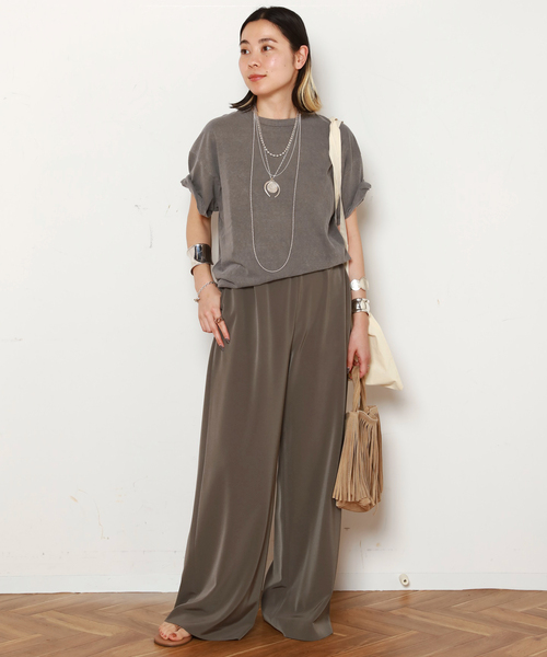 EVERYDAY I LIKE.（エヴリディアイライク）の「*Relax T-shirt（Tシャツ/カットソー・レディース・キャメル/カーキ/ベージュ・FREE）」の14枚目の写真