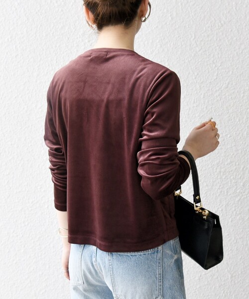 SHIPS any:〈洗濯機可能〉ポリエステル ベロア コンパクト スナップ