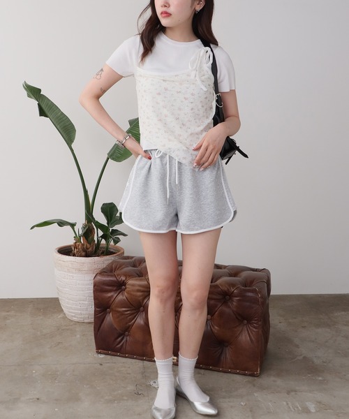 ROOPTOKYO(ループトウキョウ)の「ラインアクセントホットパンツ 夏物 夏服(スウェットパンツ・レディース・ブルー/ブラック/ライトグレー・FREE)」の15枚目の写真