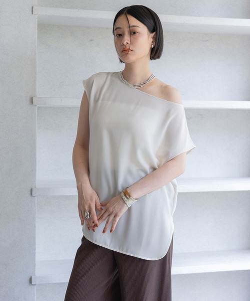 tシャツ ソフトジョーゼットルーズＴ レディース A part by（アパートバイ）の「ソフトジョーゼットルーズT（T