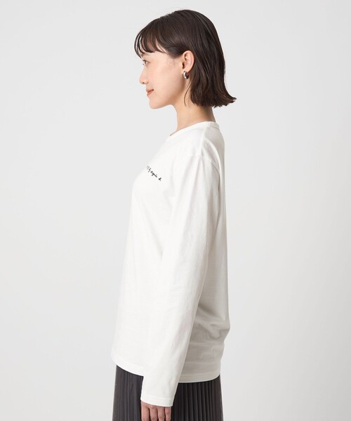 To b. by agnes b.（トゥービーバイアニエスベー）の「＜To b. by agnes b.コラボ＞ロゴ ロングスリーブ Tシャツ（Tシャツ/カットソー・レディース・ブラック/オフホワイト・FREE）」の10枚目の写真