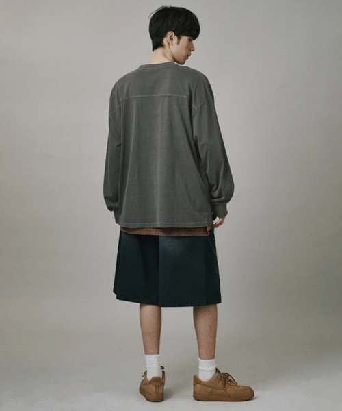 Verdnt(バーダント)の「キャンパスピグメント ブロックコア 長袖Tシャツ(Tシャツ/カットソー・メンズ・ブルー/チャコールグレー/ブラック・MEDIUM/LARGE)」の15枚目の写真