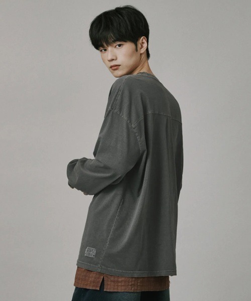 Verdnt(バーダント)の「キャンパスピグメント ブロックコア 長袖Tシャツ(Tシャツ/カットソー・メンズ・ブルー/チャコールグレー/ブラック・MEDIUM/LARGE)」の14枚目の写真