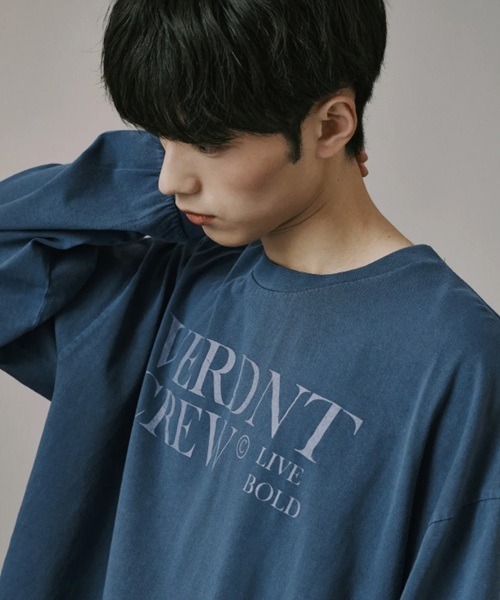 Verdnt(バーダント)の「キャンパスピグメント ブロックコア 長袖Tシャツ(Tシャツ/カットソー・メンズ・ブルー/チャコールグレー/ブラック・MEDIUM/LARGE)」の10枚目の写真