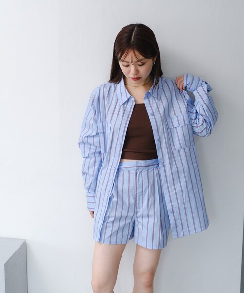 kastane ストラップシャツ＆ストラップショートパンツ SETUP カスタネ ストラップシャツアンドストラップショートパンツ SETUP