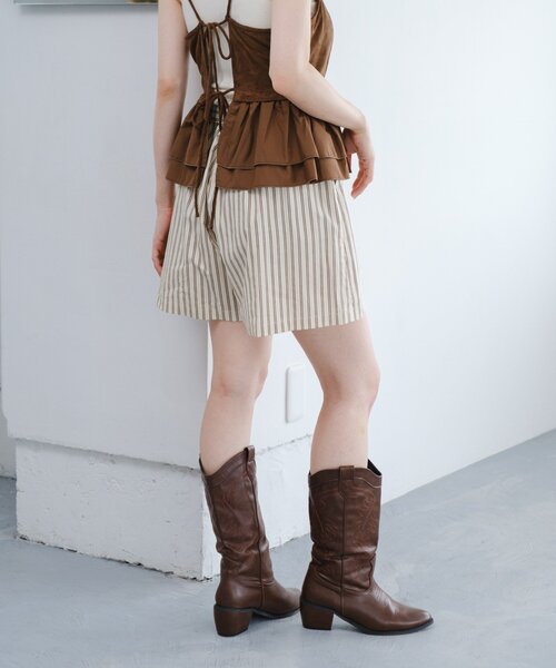 セットアップ対応】ストライプショートパンツ（その他パンツ