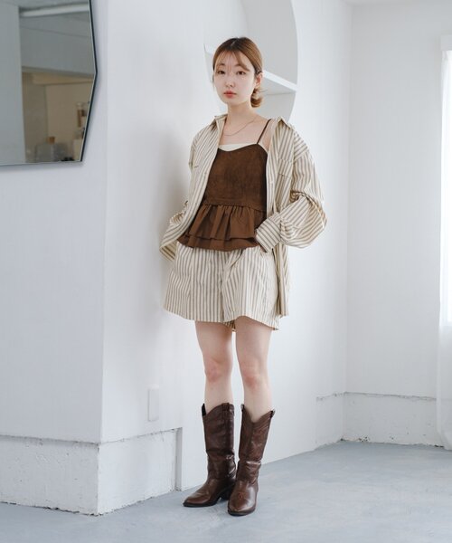 セットアップ対応】ストライプショートパンツ（その他パンツ