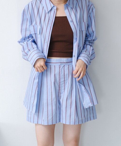 kastane ストラップシャツ＆ストラップショートパンツ SETUP カスタネ ストラップシャツアンドストラップショートパンツ SETUP