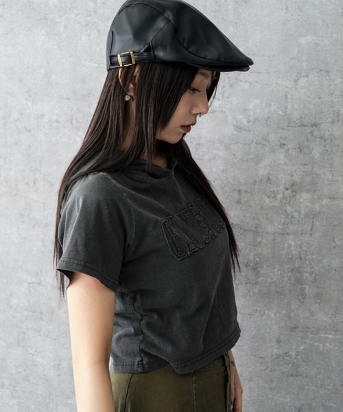 WEGO(ウィゴー)の「WEGO/ピグメントフードちびT(Tシャツ/カットソー・レディース・ネイビー/スミクロ・FREE)」の17枚目の写真