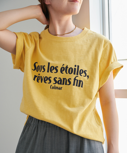 Spick & Span(スピックアンドスパン)の「《追加2》フロッキーロゴスラブTシャツ(Tシャツ/カットソー・レディース・イエロー/ホワイト・FREE)」の22枚目の写真