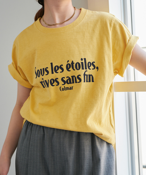 Spick & Span(スピックアンドスパン)の「《追加2》フロッキーロゴスラブTシャツ(Tシャツ/カットソー・レディース・イエロー/ホワイト・FREE)」の21枚目の写真