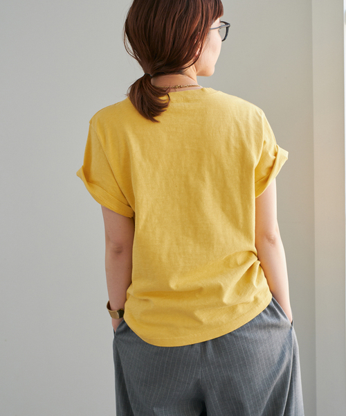 Spick & Span(スピックアンドスパン)の「《追加2》フロッキーロゴスラブTシャツ(Tシャツ/カットソー・レディース・イエロー/ホワイト・FREE)」の20枚目の写真