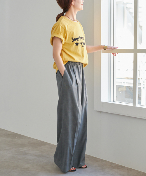 Spick & Span(スピックアンドスパン)の「《追加2》フロッキーロゴスラブTシャツ(Tシャツ/カットソー・レディース・イエロー/ホワイト・FREE)」の19枚目の写真