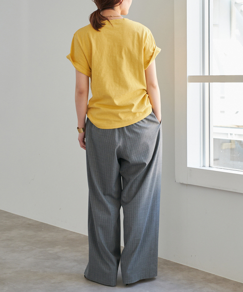 Spick & Span(スピックアンドスパン)の「《追加2》フロッキーロゴスラブTシャツ(Tシャツ/カットソー・レディース・イエロー/ホワイト・FREE)」の18枚目の写真