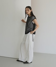 Lochie - 姫ロリータ︎⸜❤︎⸝‍透け 小花柄 メッシュ パワーネット タンクトップ ゆめかわ♡全4カラー フロントハートロリィタJSK wanpi28