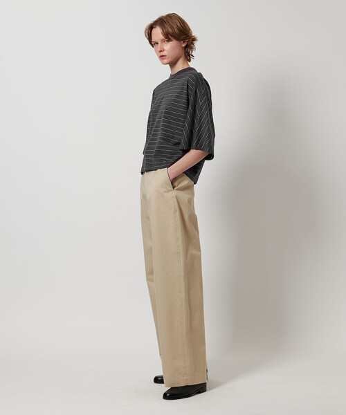 LOEFF（ロエフ）の「＜LOEFF＞マルチボーダー ドルマンスリーブ カットソー（Tシャツ/カットソー・レディース・ダークグレー/ベージュ・FREE）」の6枚目の写真