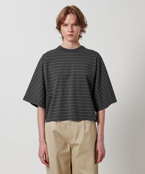 LOEFF（ロエフ）の「＜LOEFF＞マルチボーダー ドルマンスリーブ カットソー（Tシャツ/カットソー・レディース・ダークグレー/ベージュ・FREE）」の10枚目の写真