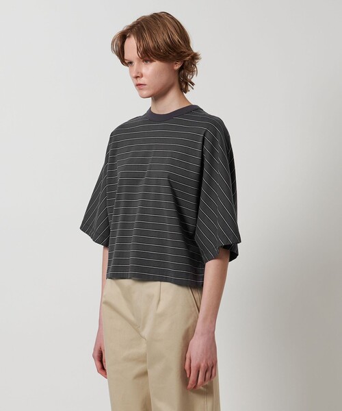 LOEFF（ロエフ）の「＜LOEFF＞マルチボーダー ドルマンスリーブ カットソー（Tシャツ/カットソー・レディース・ダークグレー/ベージュ・FREE）」の11枚目の写真