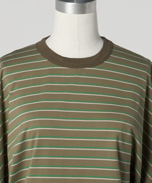 LOEFF（ロエフ）の「＜LOEFF＞マルチボーダー ドルマンスリーブ カットソー（Tシャツ/カットソー・レディース・ダークグレー/ベージュ・FREE）」の15枚目の写真