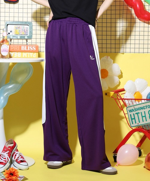 NERDY（ノルディ）の「ライントラックパンツ（スウェットパンツ・レディース・パープル/ブラック/ブルー・M/L/S）」の10枚目の写真