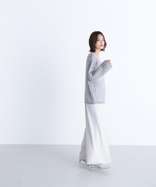 NATURAL BEAUTY BASIC(ナチュラルビューティーベーシック)の「◇モヘヤブレンドニット(ニット/セーター・レディース・グレー/パープル/ベージュ・FREE)」の5枚目の写真